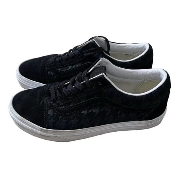 VANS Houndstoothembs Old School Black Sneakers Size 7 - Picture 11 of 13